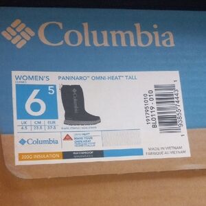 Columbia Women's Size 6.5 Paninaro Omni-Heat Tall Winter Boots - Black